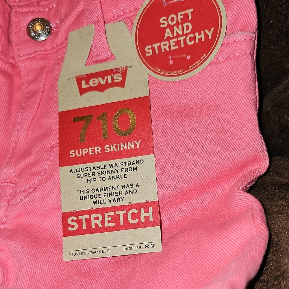 Levi's Pink Slim Fit Jeans Vibrant Denim - Picture 3 of 7